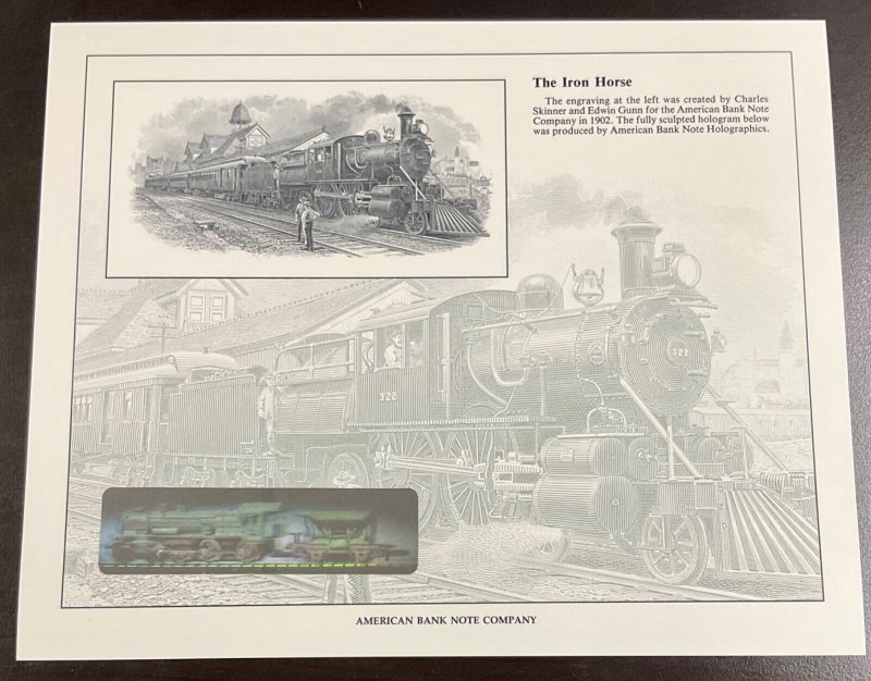 ABNC 1993 SO110 Souvenir Card Train Vignette and Train Hologram