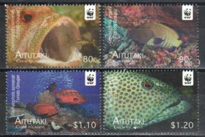 Aitutaki Stamp 543-546  - Groupers-WWF