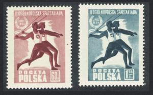 Poland 2nd Spartacist Games 2nd issue 2v MH SG#869-870 CV£2.2