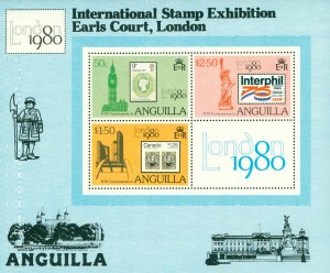 R62-0039 ANGUILLA 393a MH SS LONDON 1980 STAMP EXPO BIN $2.00 (2)