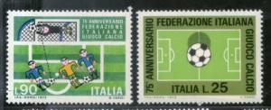 Italia 1973 Soccer Federation Field Ball Sports 2v MNH # 1878