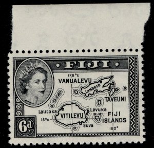 FIJI QEII SG287, 6d black, NH MINT.