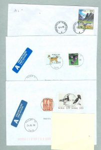 Norway. 3 Covers 1983. 2/1998. Cancel: Trondheim-Kirkenes. Tiller. Adr. Germany.