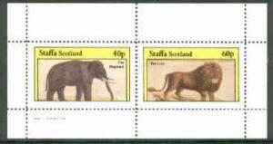 Staffa 1982 Animals (Elephant & Lion) perf set of 2 (...