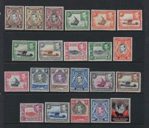 KENYA UGANDA TANGANYIKA SCOTT# 66-85b GEORGE VI SET ALL MINT SOME HR/NH/LH