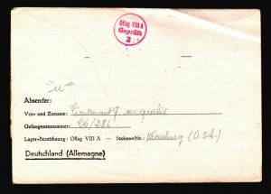 Germany 1941 POW Letter Cover to France / Corner Crease - Z14322