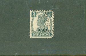 PATIALA INDIAN STATE 102 USED BIN $0.50