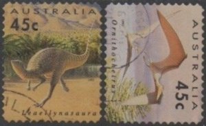 Australia 1993 SG1430-1431 Dinosaurs diecut set FU
