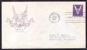 US 905 Win the War House of Farnam Typed FDC