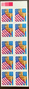 2921c Flag over Porch Booklet Pane of 10 MNH 32 c FV $3.20   1995