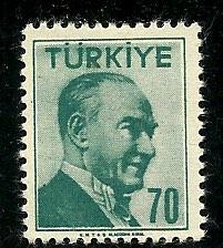 Turkey #1241, Mint Hinge