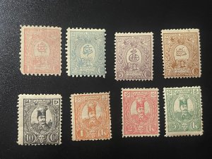 Iran 1889 CV $200+ High values nicely centered Scott 73-80 MH