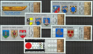 {Y014} Yemen 1968 Winter Olympics Games Set of 6 MNH** Mi.:818/23 6,50 Eur