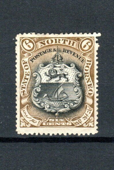 North Borneo 1897-1902 6c Arms of the Company perf 14 1/2-15 MH