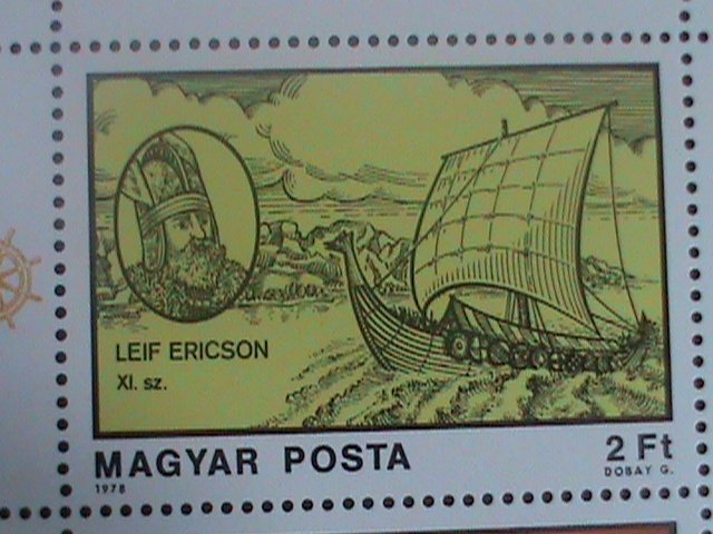 ​HUNGARY-1978-SC#2533-EXPLORERS & THEIR SHIPS-MNH-S/S-VF LAST ONE HARD TO FIND