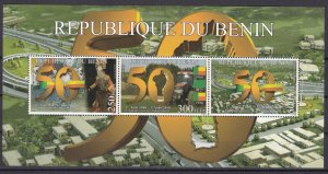 BENIN 2010 MICHEL BL 64 BLOCK SOUVENIR SHEET INDEPENDENCE DANCE MNH-