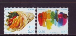 Estonia Sc 511-512 2005 Europa Food stamp set mint NH