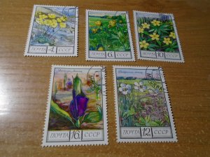 Flowers :  Russsia  #  4394-98  used