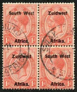 South West Africa SG17 1d opt Zuidwest (1st type) BLOCK 