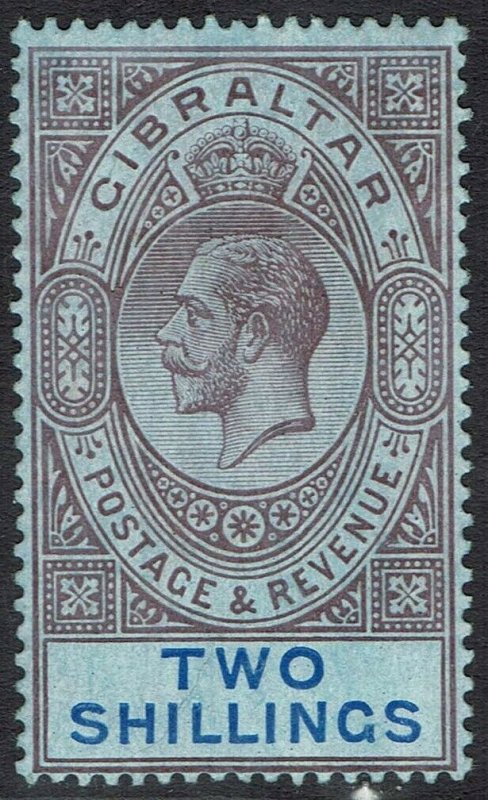 GIBRALTAR 1912 KGV 2/- WMK MULTI CROWN CA