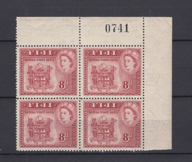 Fiji QEII 1953 8d Control Block Of 4 p13 SG279 MNH BP8495