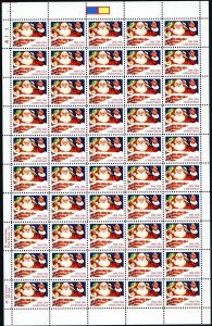 1991 29c Christmas, Santa & Chimney, Sheet of 50 Scott 2579 Mint F/VF NH
