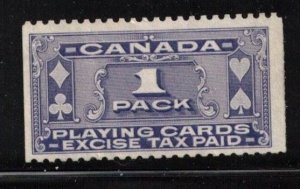 CANADA Van Dam # SPC1 Unused NO GUM - Playing Card Revenue