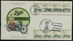U.S. Used Stamp Scott #1899 5c Motorcycle Collins First Day Cover (FDC)