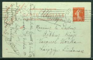 France H & G # 68, pse postal card, used, issued 1907/16