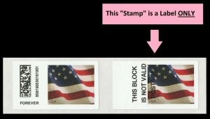 US CVP108 Old Glory Kiosk ATM F horz pair Not Valid MNH 2018