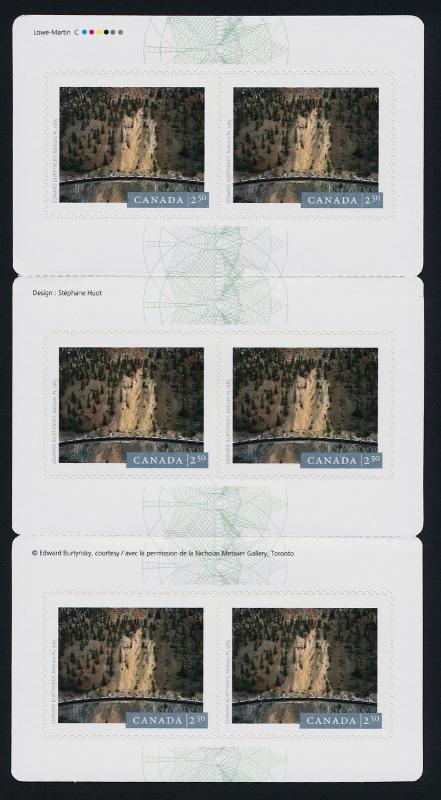 Canada 2764a Booklet MNH Photography, Edward Burtynsky, Train