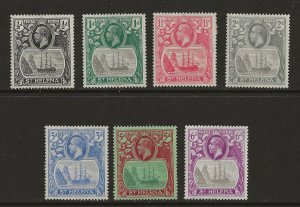 St Helena 79-85   1922  set 7  fvf  mint  hinged