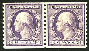 U.S. #456 MINT LINE PAIR WITH PSAG CERT OG