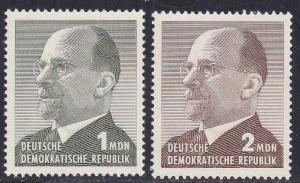 German Dem Rep # 751-752, Ulabricht, NH 1/2 Cat