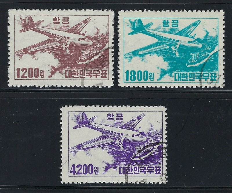 Korea Scott C6-C8 Airmail Set Used