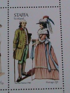 ​STAFFA-SCOTLAND -PROMOTION WORLD FAMOUS DRESSES- MNH S/S -EST.$12 VERY FINE