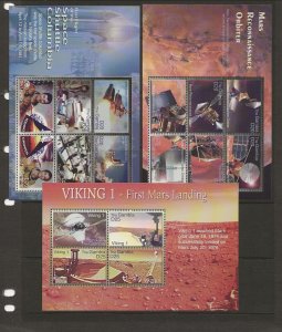 GAMBIA Sc 3045-52 NH 4 MINISHEETS+ 4S/S of 2006 - SPACE