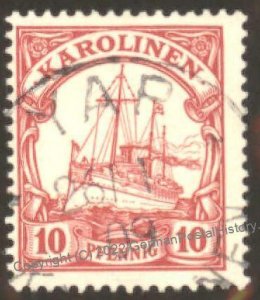 Germany 1909 YAP Carolines Karolinen Mi9 Yacht Used 102030