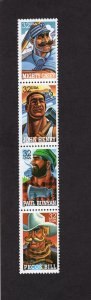 3083-3086 Folk Heroes, MNH strip/4