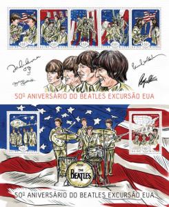 The Beatles Lennon McCartney Starr Harrison Music Guinea-Bissau MNH stamp set