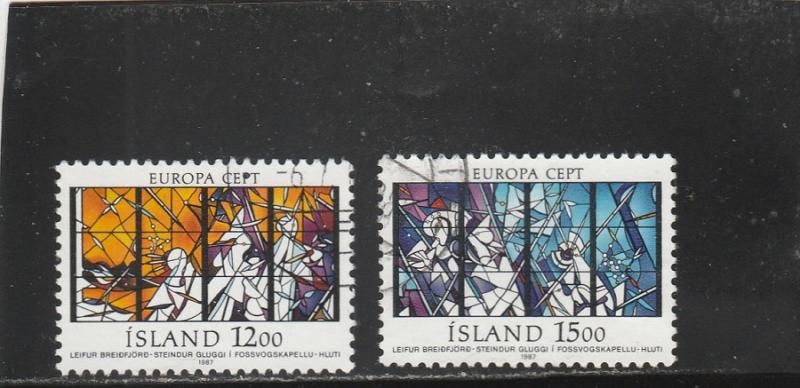 Iceland  Scott#  639-40  Used  (1987 Europa)