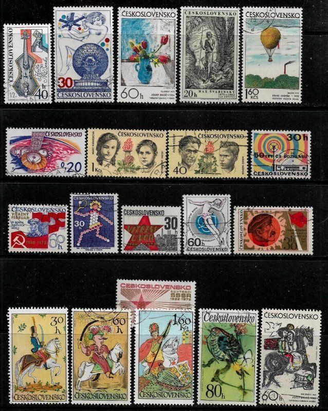 Czechoslovakia Small Collection of Used Stamps CV $5.00 (006)