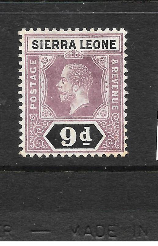 SIERRA LEONE  1921-27   9d   KGV   MLH     SG 141