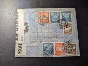 1941 Censored Chile Airmail Cover Temuco to London WC 1 England