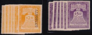 US RV24-25 Revenues Mint NH VF 1944 Set Pristine, Few Gum Skips As Always