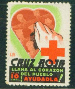 SPAIN Civil War Republic Red Cross Label~GG1640 Variety