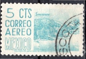 Mexico; 1951: Sc. # C186; Used Single Stamp > Perf. 10 1/2 x 10