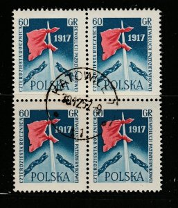 Poland Commemorative Stamps Block of Four CTOs Cancellation A20P52F2951-