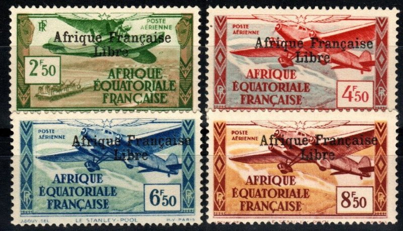 French Equatorial Africa #C10, C12-4 Unused CV $16.50  (X394)