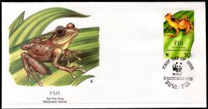 Fiji 593 Frog Fleetwood U/A FDC